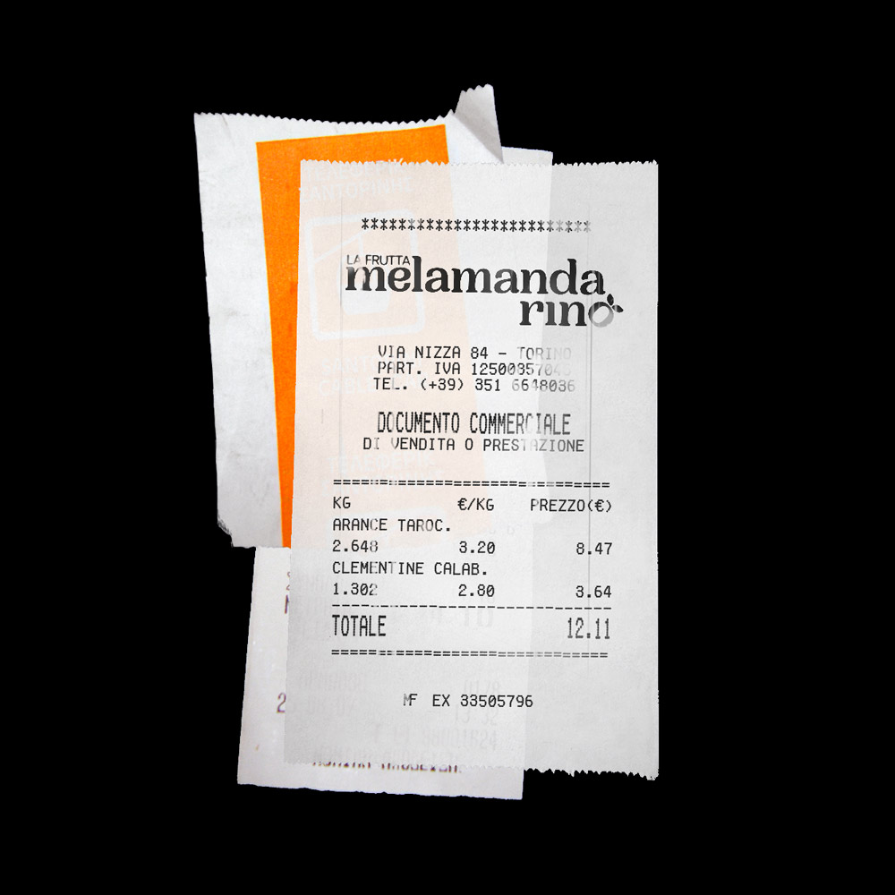 melamandarino - receipt